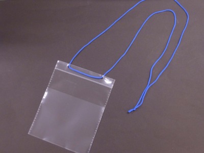 【アウトレット】 イベント用簡易名札10x12cm 青紐 20本SET~